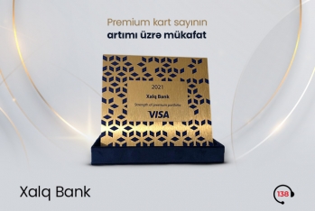 "Xalq Bank" Visa tərəfindən mükafata - LAYİQ GÖRÜLDÜ