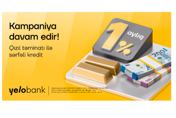Planlarını təxirə salma: Yelo Bank-da sərfəli qızıl krediti kampaniyası - DAVAM EDİR