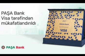 "PAŞA Bank" “Visa” ödəniş sistemi tərəfindən - MÜKAFATLANDIRILIB