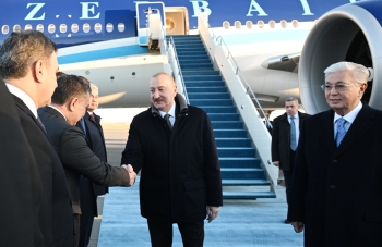 İlham Əliyev Qazaxıstana dövlət səfərinə gəlib | FED.az
