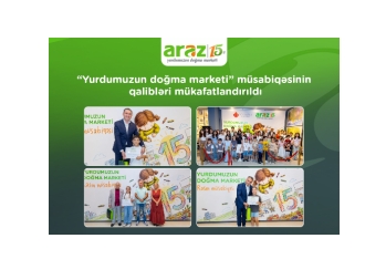 “Araz”ın 15 illiyinə həsr olunan rəsm müsabiqəsinin qalibləri mükafatlandırıldı - FOTOLAR