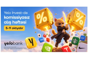 Yelo Bank hər ay komissiyasız investisiya həftəsi keçirəcək!