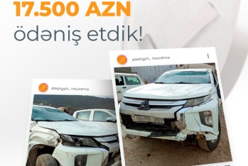 "Atəşgah" Sığorta Şirkəti Qarabağda aşan avtomobilə -  KASKO ÜZRƏ 17 500 MANAT ÖDƏNİŞ VERDİ