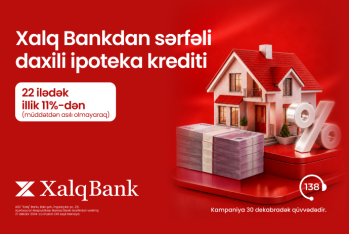 Xalq Bank sərfəli şərtlərlə - Daxili ipoteka krediti təklif edir