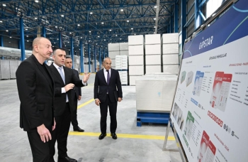 Goranboyda tikinti materialları istehsalı müəssisəsi istifadəyə verilib | FED.az