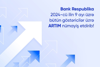 Bank Respublika üçüncü rübdə bütün göstəricilər üzrə - ARTIM NÜMAYİŞ ETDİRİB