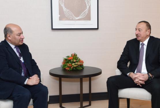 İlham Əliyev Davosda Avropa Yenidənqurma və İnkişaf Bankının prezidenti ilə görüşüb