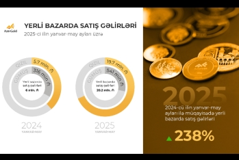 “AzerGold”un yerli bazarda satış gəlirləri -[red] 238% ARTIB[/red] | FED.az