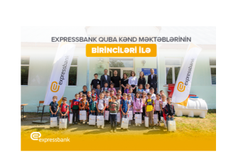 Expressbank ucqar kəndlərdəki - BİRİNCİ SİNİFLƏRİ SEVİNDİRDİ