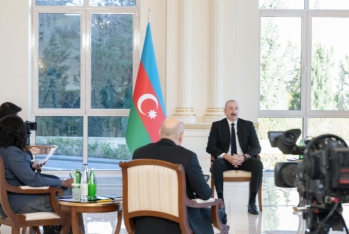 İlham Əliyev yerli televiziya kanallarına müsahibə verib