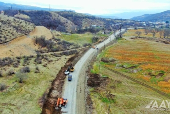 Suqovuşan-Sərsəng su anbarı-Qozlukörpü-Kəlbəcər avtomobil yolunun inşasına başlanılıb - FOTOLAR