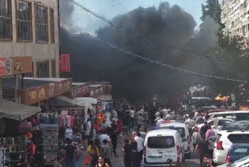 Bakıda bazar yanır - (FOTO)