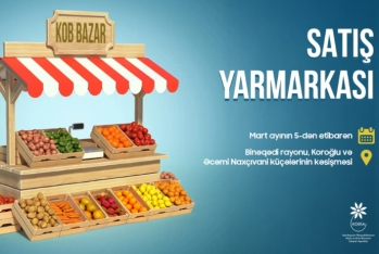 Bakıda “KOB bazar” satış yarmarkası başlayır