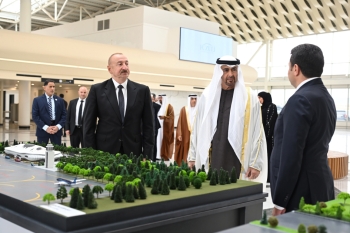 Birləşmiş Ərəb Əmirliklərinin Prezidenti Füzuliyə gəlib - FOTOLAR | FED.az