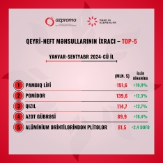 Qeyri-neft sahəsi üzrə ixrac olunan əsas malların siyahısı açıqlanıb | FED.az