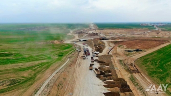 Ağdam-Füzuli avtomobil yolunun inşası sürətlə davam etdirilir - FOTOLAR | FED.az