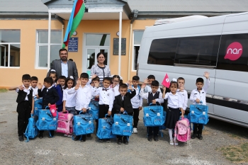 “Nar” Tərtər və Füzulinin birincilərini məktəb ləvazimatları ilə - Təmin Edib | FED.az