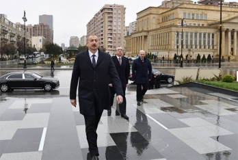 İlham Əliyev yeni salınmış parkda  - FOTOLAR | FED.az