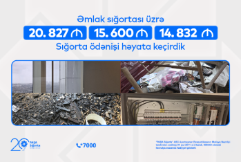 Üç əmlaka ziyan dəydi - “PAŞA Sığorta”  51 min manatdan çox ödəniş etdi