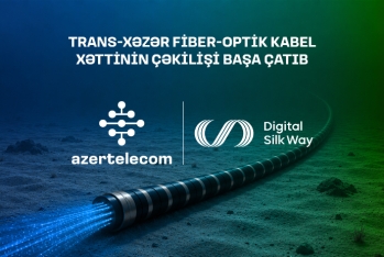 Xəzər dənizinin dibi ilə Trans-Xəzər Fiber-Optik Kabel Xəttinin çəkilişi başa çatıb