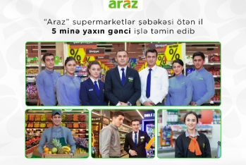 “Araz” supermarketlər şəbəkəsi ötən il 5 minə yaxın gənci - İŞLƏ TƏMİN EDİB