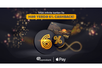 “Expressbank”ın “VISA Infinite” kartları minimum - 6% “CASHBACK” QAZANDIRIR!