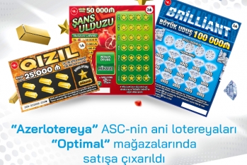 “Azərlotereya” ASC-nin ani lotereyaları “Optimal” mağazalarında satışa çıxarıldı