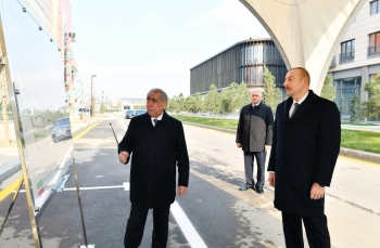 Prezident Bakı Ağ Şəhərdə - İŞLƏRLƏ TANIŞ OLUB - FOTOLAR | FED.az