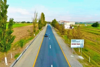 101 kilometrlik "Zəfər Yolu" 10 aya inşa edildi - FOTO