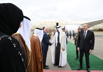 Birləşmiş Ərəb Əmirliklərinin Prezidenti Füzuliyə gəlib - FOTOLAR | FED.az