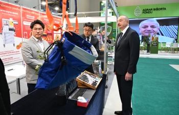 Prezident İlham Əliyev “InterFood Azerbaijan” və “Caspian Agro” sərgiləri ilə tanış olub - FOTOLAR | FED.az