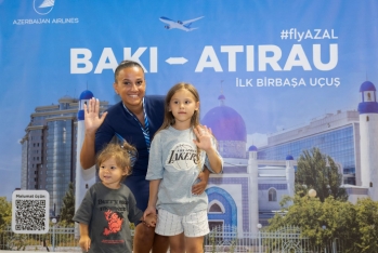 Azərbaycan Hava Yolları Atırauya ilk reysini uğurla həyata keçirib - FOTOLAR