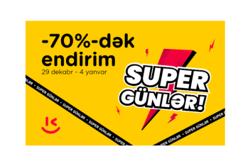 “Kontakt”da ilin son və ən böyük endirimləri başladı:  7 GÜN 70%-DƏK ENDİRİM