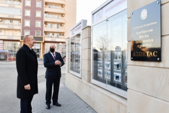Prezident AZƏRTAC-ın yeni binası ilə tanış olub - FOTO