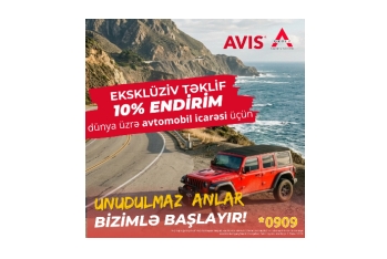 A-Qroup-dan eksklüziv üstünlük: AVIS avtomobil icarəsinə bütün dünyada - 10% ENDİRİM