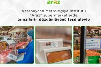 Azərbaycan Metrologiya İnstitutu “Araz” supermarketlərdə tərəzilərin düzgünlüyünü təsdiqləyib - FOTOLAR