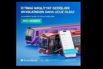 AccessBank kartları ilə ictimai nəqliyyatda ödənişlərə - 20% KEŞBEK İMKANI!