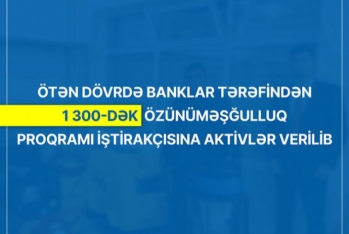 Banklar tərəfindən 1300-dək özünüməşğulluq proqramı iştirakçısına aktivlər - VERİLİB