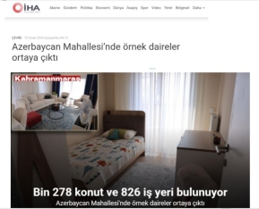 Kahramanmaraşdakı “Azərbaycan” məhəlləsində ilk hazır mənzillər nümayiş etdirildi  - FOTOLAR | FED.az