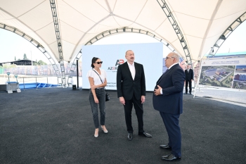 Prezident Gəncədə bazalt məhsullarının istehsalı müəssisəsinin təməlini qoyub - [red]YENİLƏNİB[/red] | FED.az