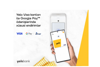 Yelo Visa kartları ilə Google Pay ödənişlərində - XÜSUSİ ENDİRİMLƏR