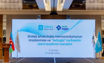 "Referans Medical Group" və "PAŞA Həyat Sığorta"  "TezSağal" məhsulunu - [red]TƏQDİM ETDİ[/red] | FED.az