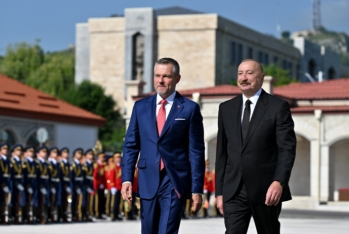Slovakiya prezidentinin Şuşada rəsmi qarşılanma mərasimi olub - FOTOLAR