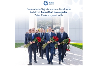 Əmanətlərin Sığortalanması Fondunun kollektivi Anım Günü ilə əlaqədar Zəfər Parkını ziyarət edib