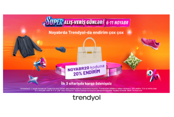 Trendyol ilin ən böyük endirim kampaniyasına başlayır: NOYABR20 koduna 20% endirim