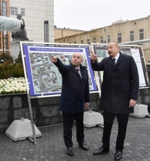 İlham Əliyev yeni salınmış parkda  - FOTOLAR | FED.az