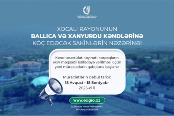 Xocalıya köçənlərə 5 hektar torpaq veriləcək - Müraciətlər başladı