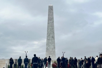 Hərbi Memorial Məzarlıqda 44 metrlik monumental abidə ucaldılıb