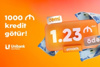 "Unibank"dan ödənişi günlük cəmi 1.23 AZN-dən başlayan - KREDİT GÖTÜRÜN!