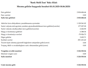 "Bank Melli İran"ın xalis mənfəəti azalıb - HESABAT | FED.az